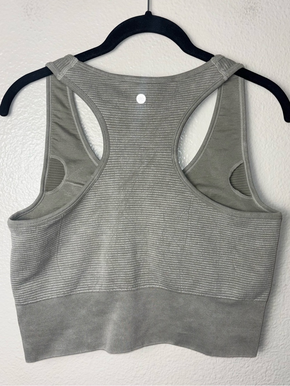 Harmony Balance seamless ribbed racerback sports bra woman's size large green - Picture 11 of 16